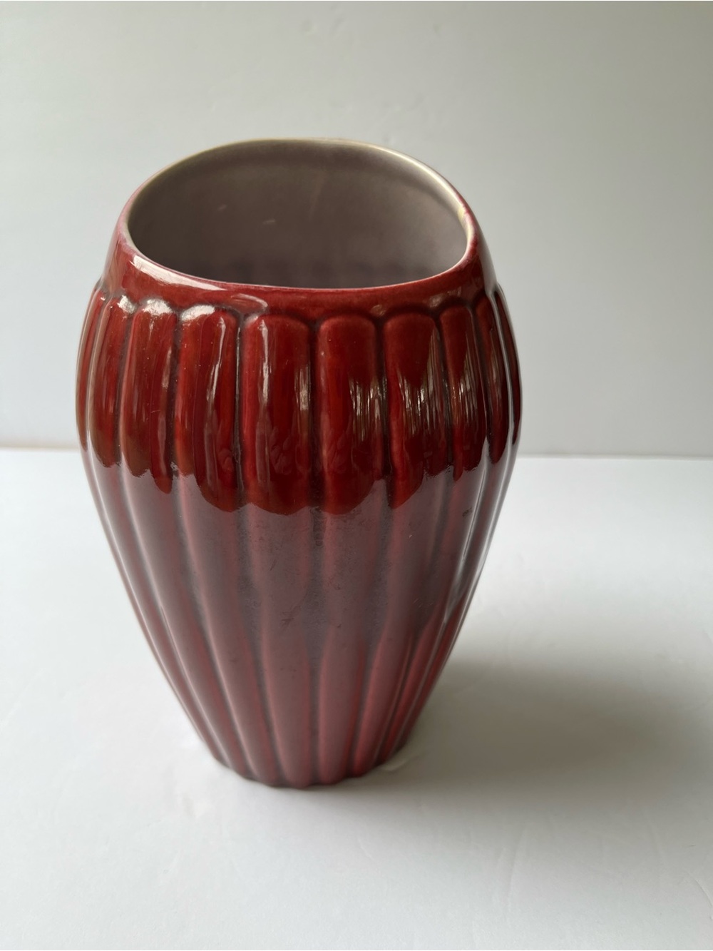 Vintage Red Wing Pottery Vase | Oxblood Glaze B1430